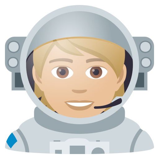 Astronaut(In): Mittelhelle Hautfarbe