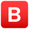 Großbuchstabe B In Rotem Quadrat