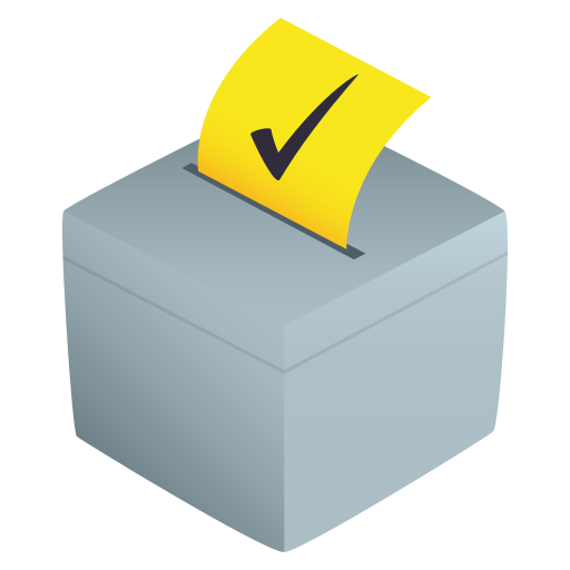 Wahlurne Mit Wahlzettel