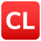 Großbuchstaben CL In Rotem Quadrat