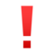 Rotes Ausrufezeichen