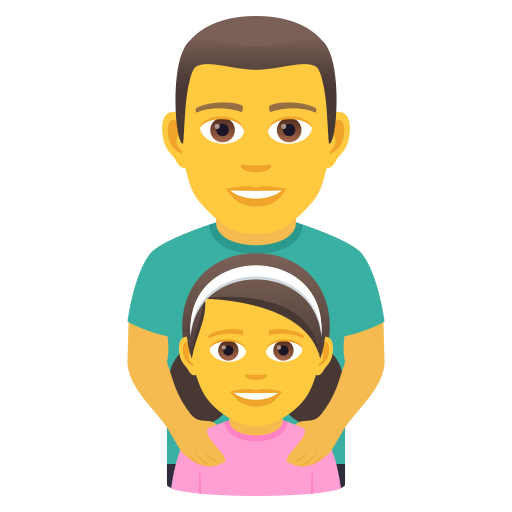 Familie: Mann, Mädchen