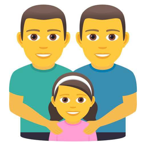 Familie: Mann, Mann, Mädchen