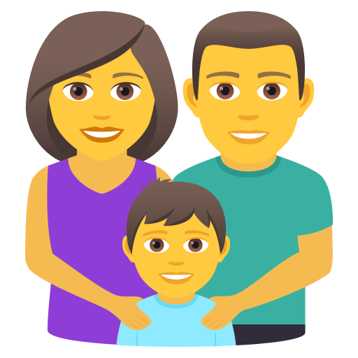 Familie: Mann, Frau, Junge
