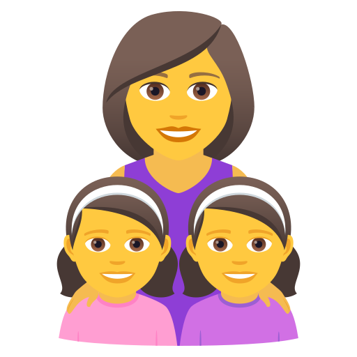 Familie: Frau, Mädchen, Mädchen