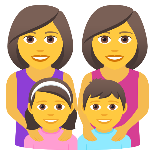 Familie: Frau, Frau, Mädchen, Junge