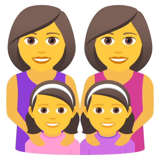 Familie: Frau, Frau, Mädchen, Mädchen