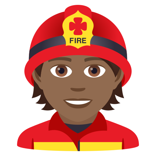 Feuerwehrmann/-frau: Mitteldunkle Hautfarbe
