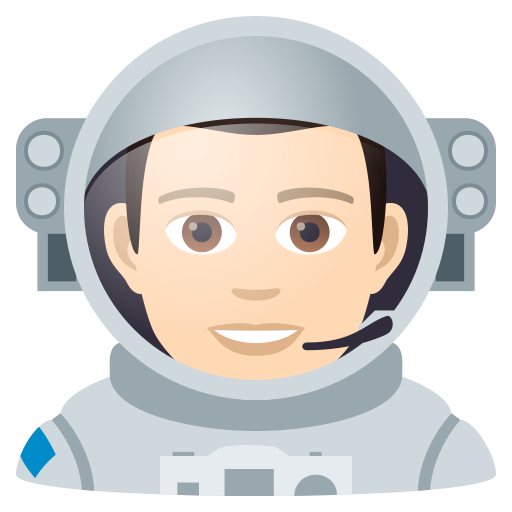 Astronaut: Helle Hautfarbe