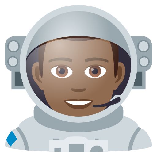 Astronaut: Mitteldunkle Hautfarbe