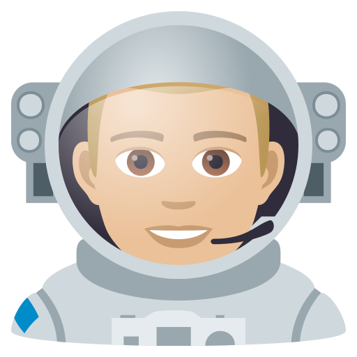 Astronaut: Mittelhelle Hautfarbe