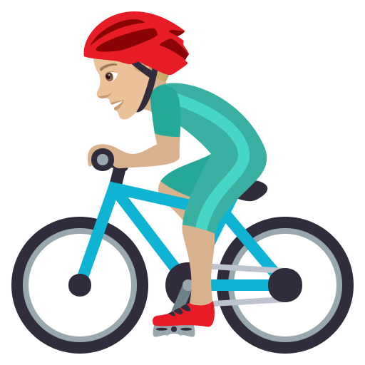 Radfahrer: Mittelhelle Hautfarbe