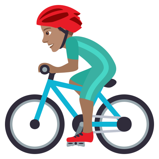 Radfahrer: Mittlere Hautfarbe