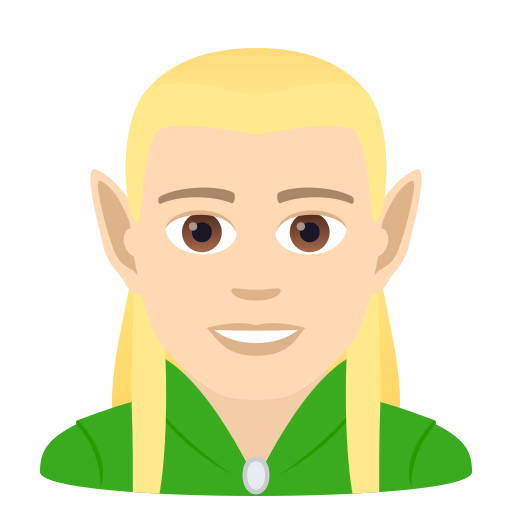 Männlicher Elf: Helle Hautfarbe