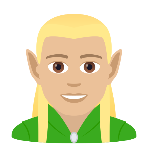 Männlicher Elf: Mittelhelle Hautfarbe