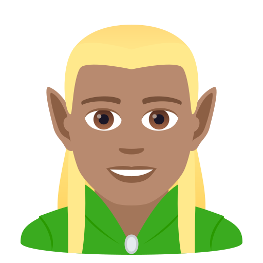 Männlicher Elf: Mittlere Hautfarbe