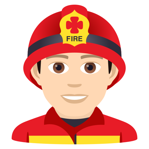 Feuerwehrmann: Helle Hautfarbe