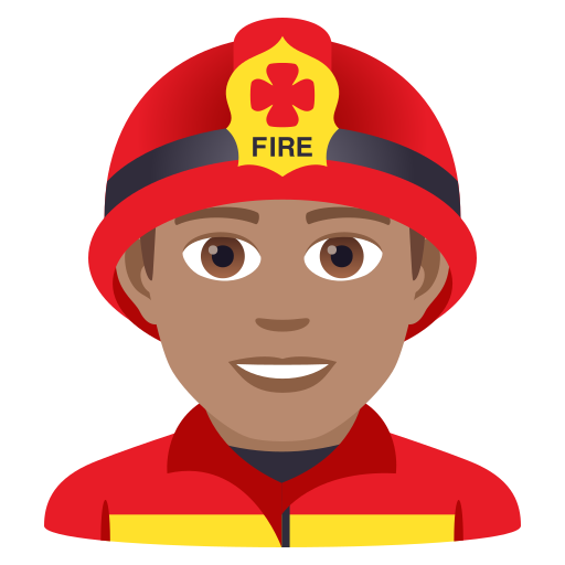 Feuerwehrmann: Mittlere Hautfarbe