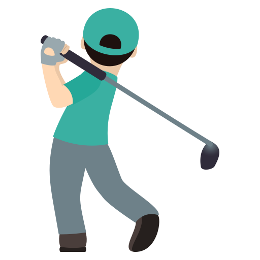 Golfer: Helle Hautfarbe