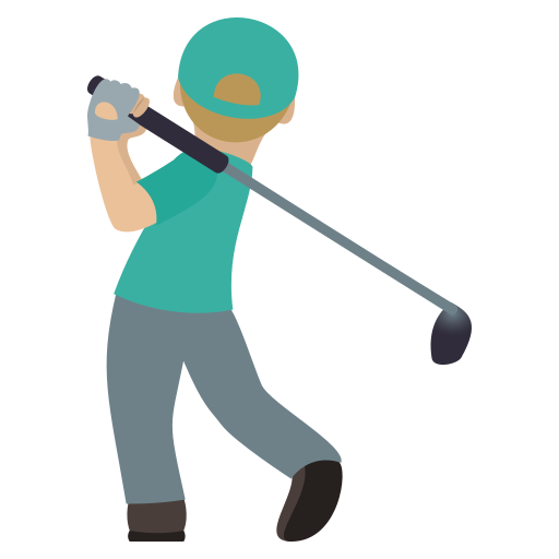 Golfer: Mittelhelle Hautfarbe