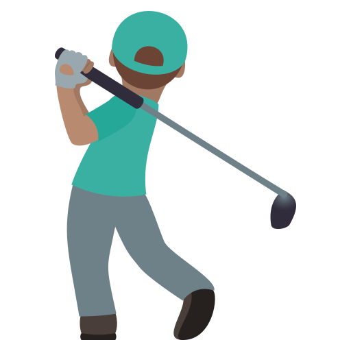 Golfer: Mittlere Hautfarbe