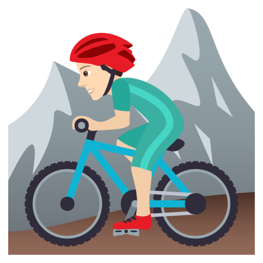 Mountainbiker: Helle Hautfarbe