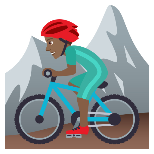 Mountainbiker: Mitteldunkle Hautfarbe