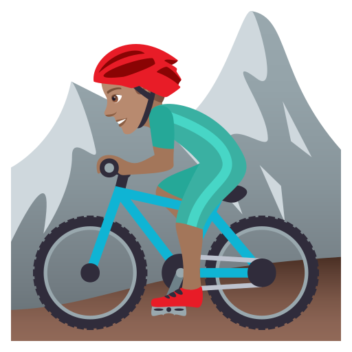 Mountainbiker: Mittlere Hautfarbe