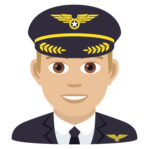 Pilot: Mittelhelle Hautfarbe