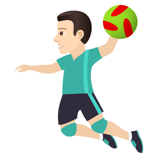 Handballspieler: Helle Hautfarbe