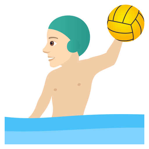 Wasserballspieler: Helle Hautfarbe