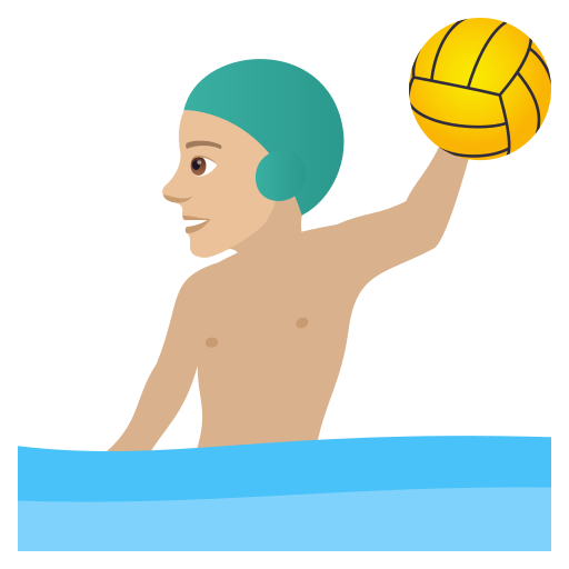Wasserballspieler: Mittelhelle Hautfarbe