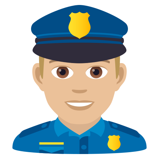 Polizist: Mittelhelle Hautfarbe