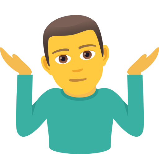 Schulterzuckender Mann
