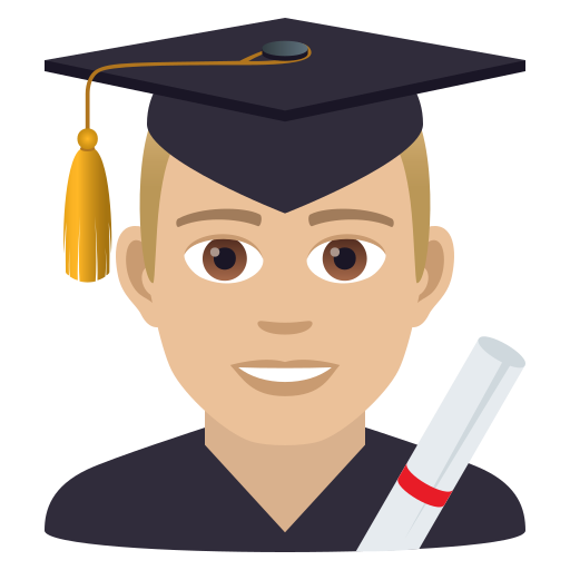 Student: Mittelhelle Hautfarbe