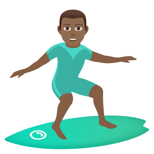 Surfer: Mitteldunkle Hautfarbe