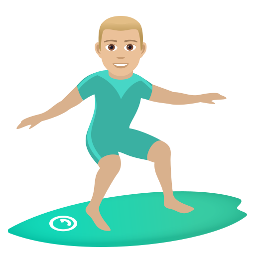 Surfer: Mittelhelle Hautfarbe