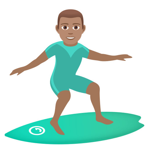 Surfer: Mittlere Hautfarbe