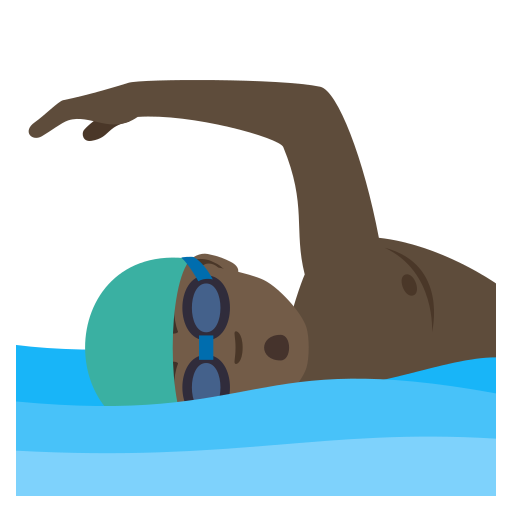Schwimmer: Dunkle Hautfarbe