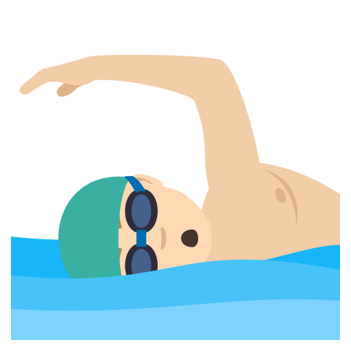 Schwimmer: Helle Hautfarbe