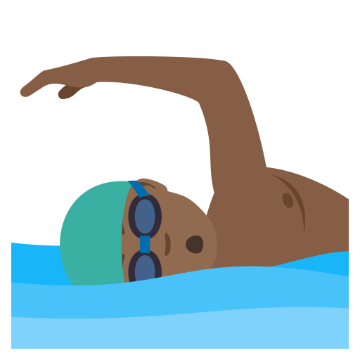 Schwimmer: Mitteldunkle Hautfarbe