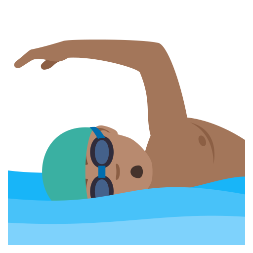 Schwimmer: Mittlere Hautfarbe