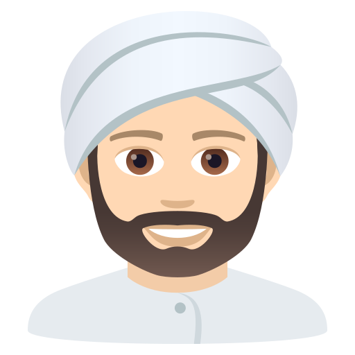 Mann Mit Turban: Helle Hautfarbe