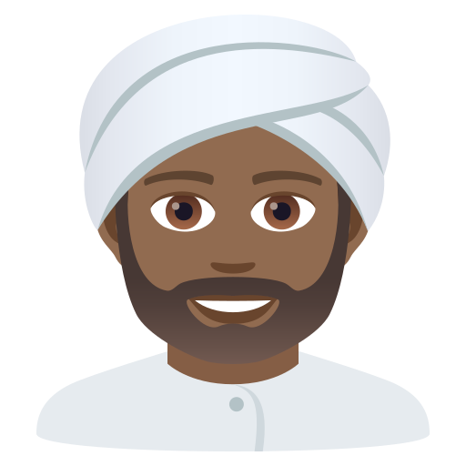 Mann Mit Turban: Mitteldunkle Hautfarbe