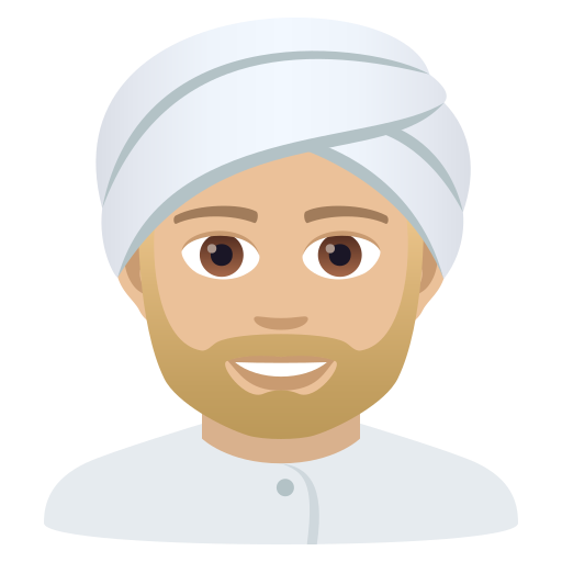 Mann Mit Turban: Mittelhelle Hautfarbe