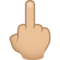 Mittelfinger: Mittelhelle Hautfarbe