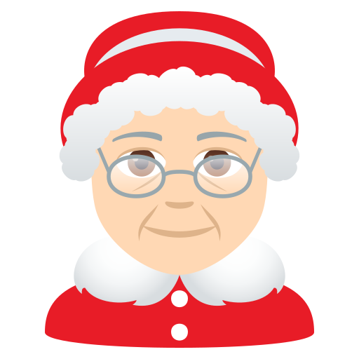 Weihnachtsfrau: Helle Hautfarbe