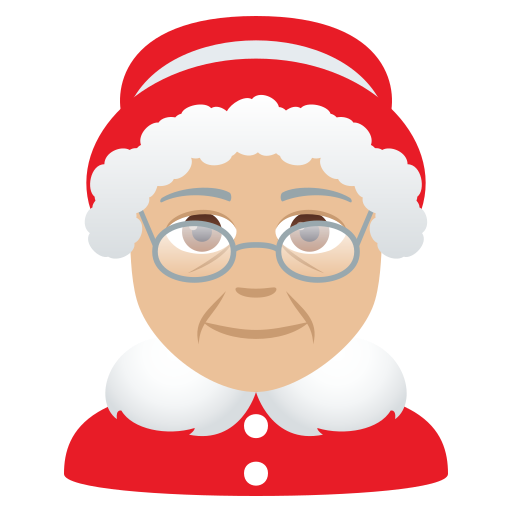 Weihnachtsfrau: Mittelhelle Hautfarbe