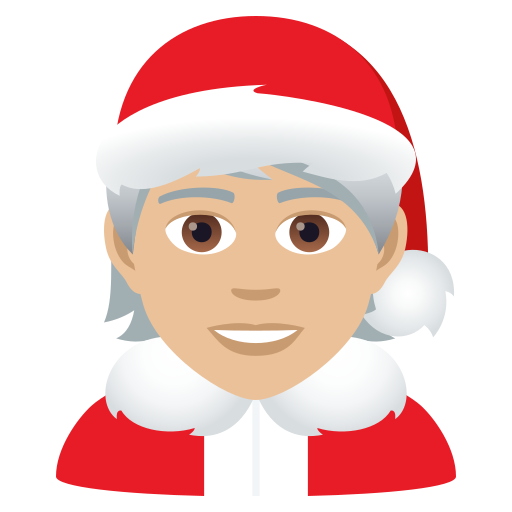 Weihnachtsperson: Mittelhelle Hautfarbe