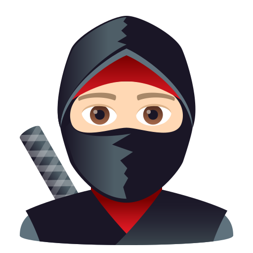 Ninja: Helle Hautfarbe